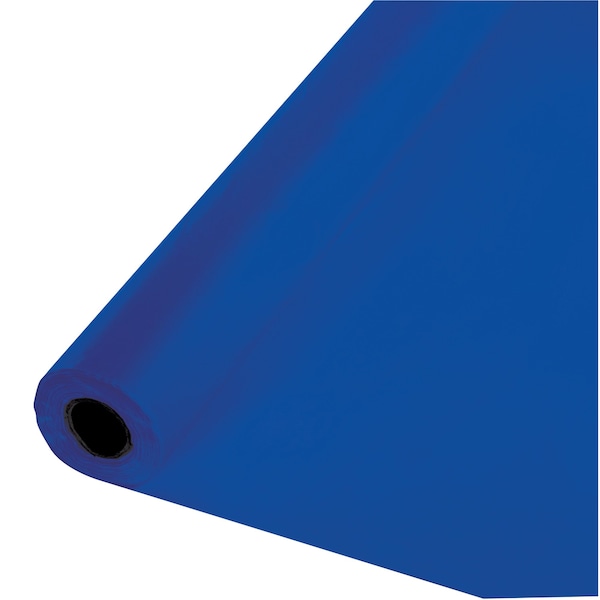 Touch Of Color 100' x 40" Cobalt Blue Plastic Banquet Roll 763147 - main